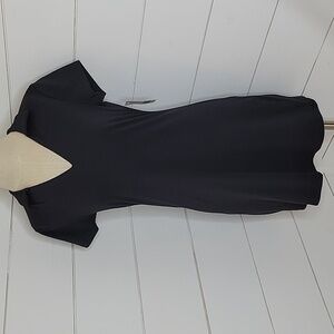 NWT SO good for life medium black polo shirt dress 90s Y2K